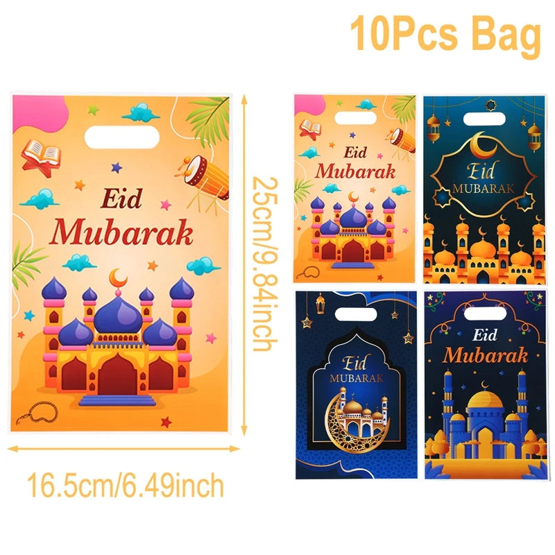 Eid Mubarak Banners Ramadan Mubarak Kareem Decorations Hanging Swirls Streamer Moon Star Party Decor lslam Muslim Party Supplies