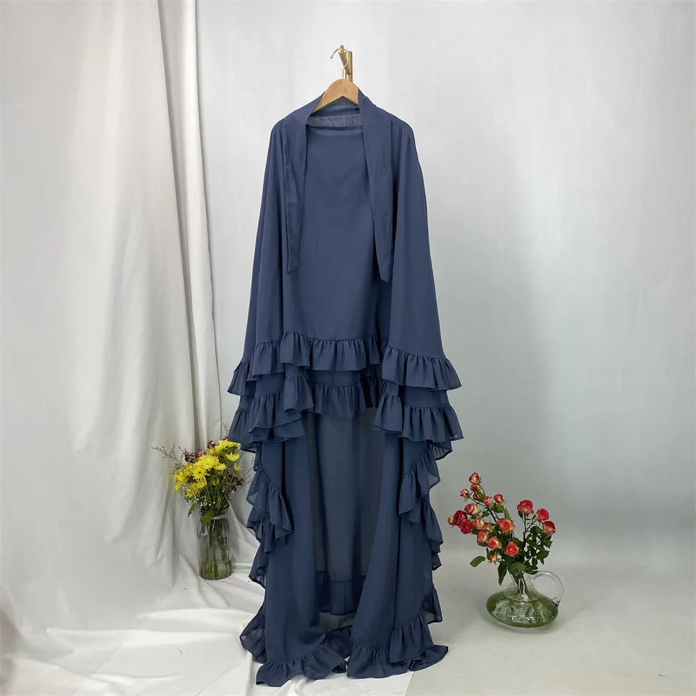 Fashion Extra Long Khimar Plain Chiffon Muslim Women Prayer Scarf Dubai Turkish Hijabs Turban Ramadan Niqab Abaya For Women