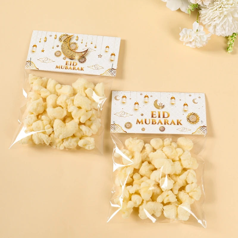 Eid Mubarak Treat Bag Topper Candy Bag Ramadan Decorations For Home 2025 Islamic Muslim Party Decor Ramadan Kareem EID Al Adha
