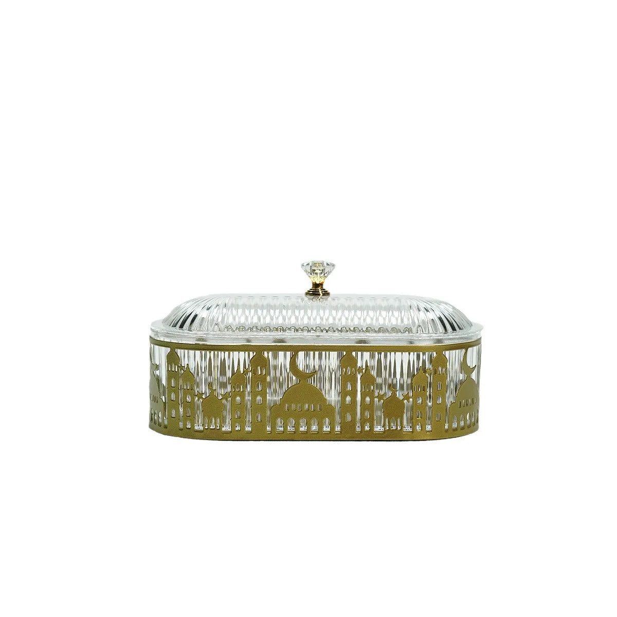 Eid Mubarak Candy Snack Jar Ramadan Kareem Decorations For Home 2025 Islamic Muslim Al-Fitr Party Supplies Star Moon Tray
