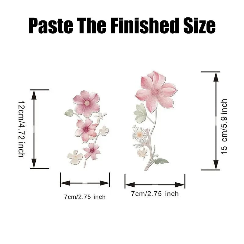 Waterproof Sticker For Bedroom Flowers Switch Stickers PVC Self-adhesive Removable Bathroom Home Decoration Decals