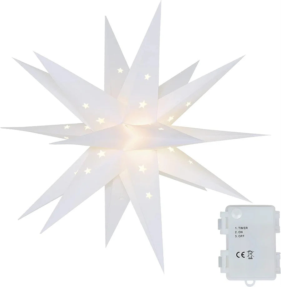 35/45/58CM Christmas Moravian Star Light Moravian Tree Top 3D LED Hanging Star Lantern Fairy Light For Holiday Wedding Decor