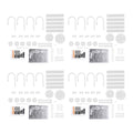 4PCS 4+1 Arms Acrylic Candle Holders  Candelabra Wedding Table Centerpieces Flower Stands Party Candlesticks Decoration