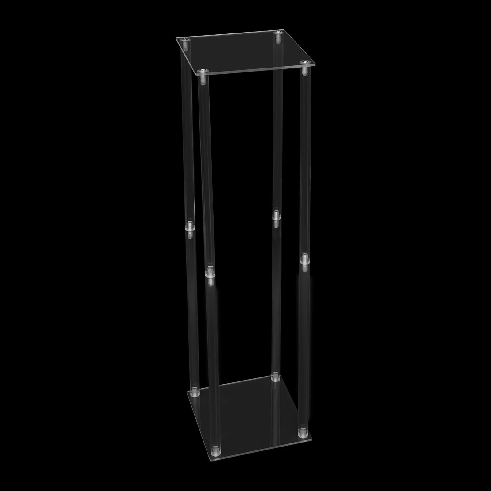Clear Wedding Geometric Flower Vase Column Stand for Wedding Party Table Centerpiece