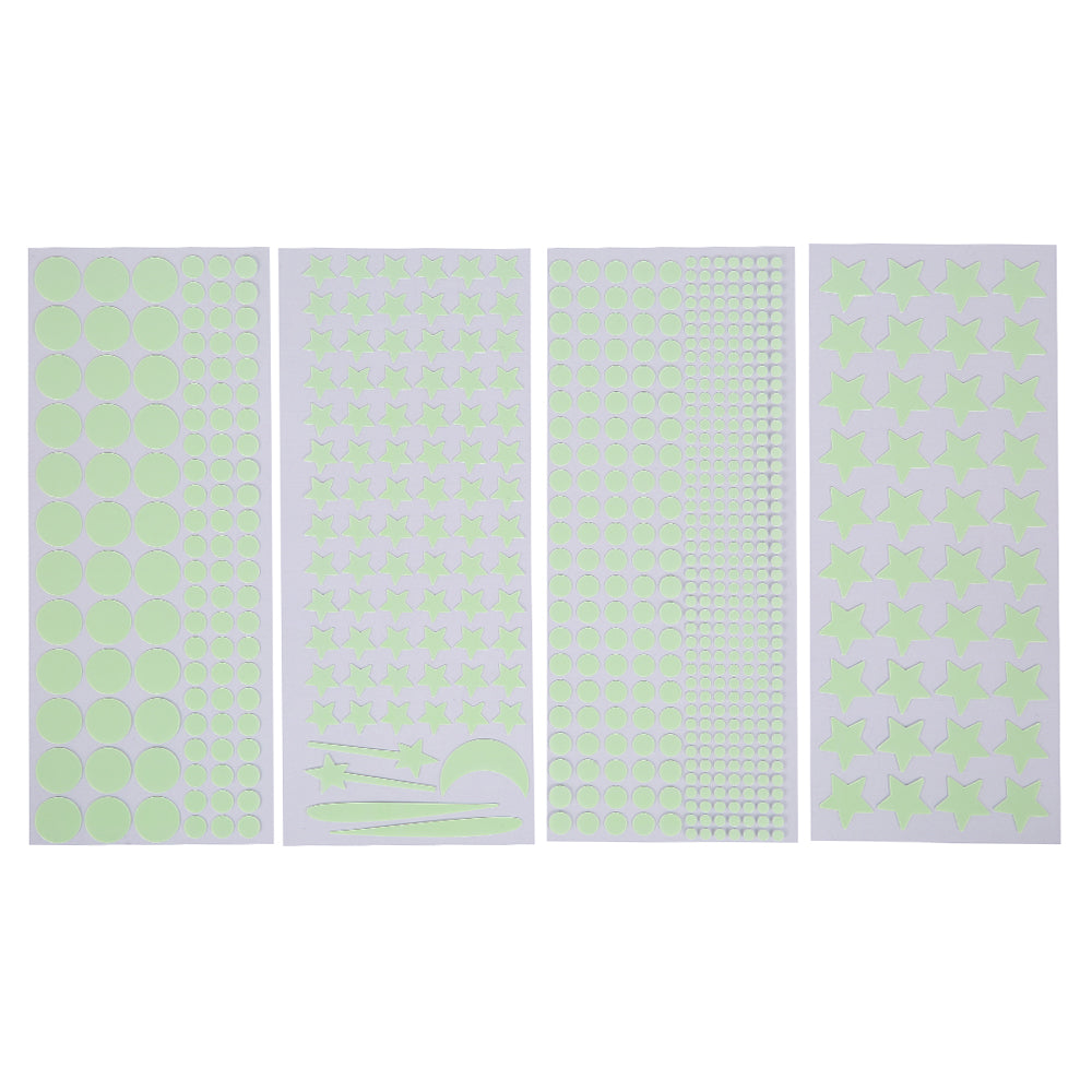 637/849Pc Luminous Moon Stars Wall Stickers PVC Glow in the Dark 3D Home Decoration Wall Decals Set for DIY Kids Bedroom Ceiling