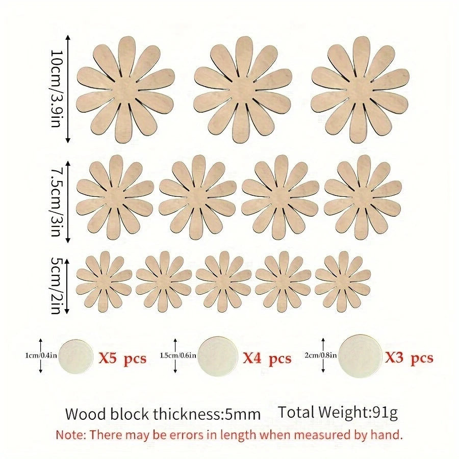 Simple Wooden Wall Decoration Hot Air Balloons Sun Moon Stars Heart-shaped Wall Ornaments Warm Sweet Children's Rooms