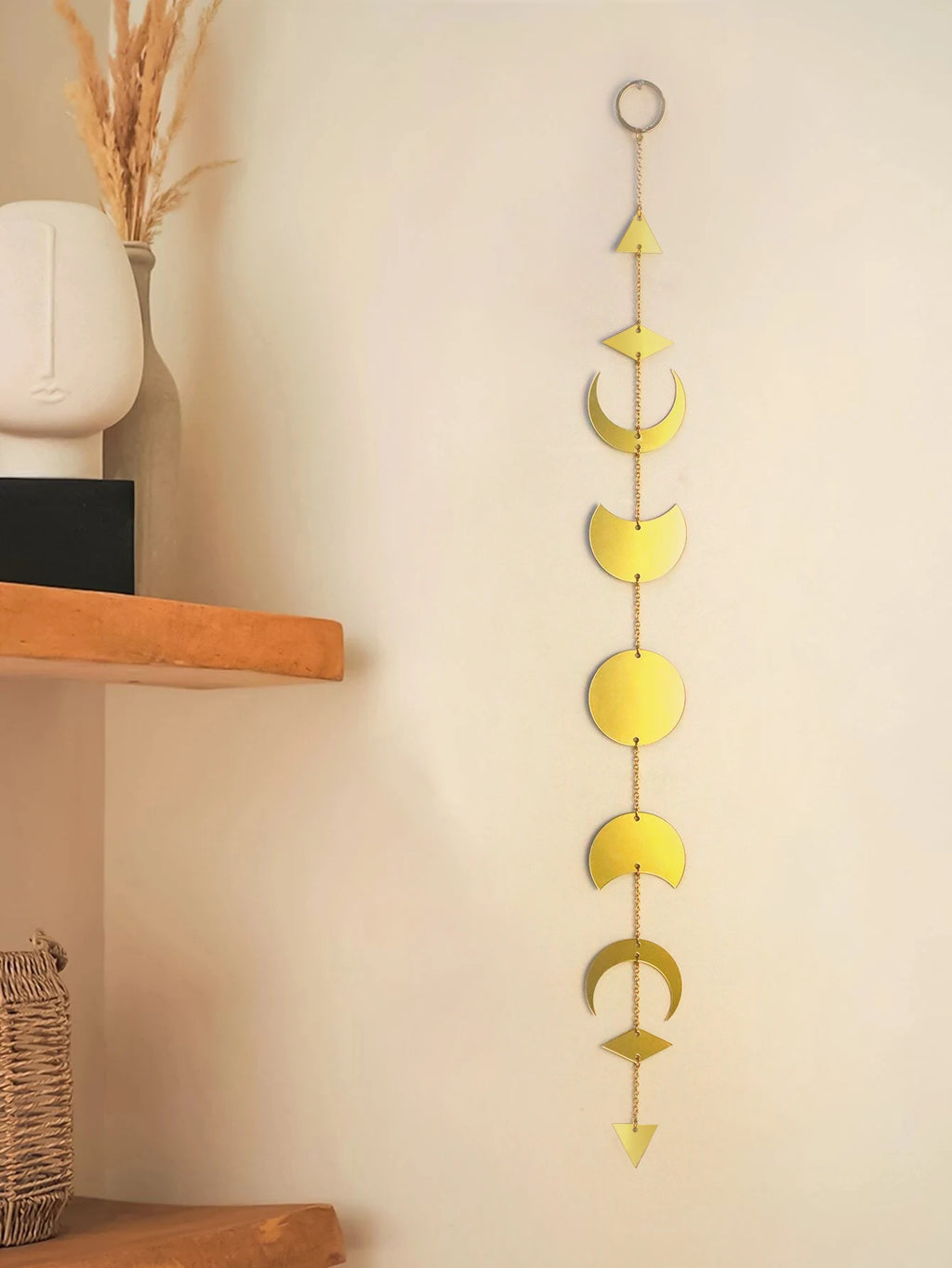Ramadan Moon Phase Wall Decor - Eid Gold Acrylic Celestial Art，for Islamic Festival Home Decor, Astrology and Astronomy Inspired