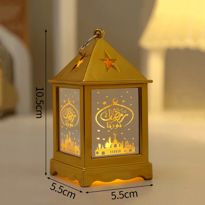 Electronic Ramadan Candle Lantern 2026 Muslim Ramadan Lantern Table Decorations Eid Mubarak Desk Accessories Ramadan Party Gifts