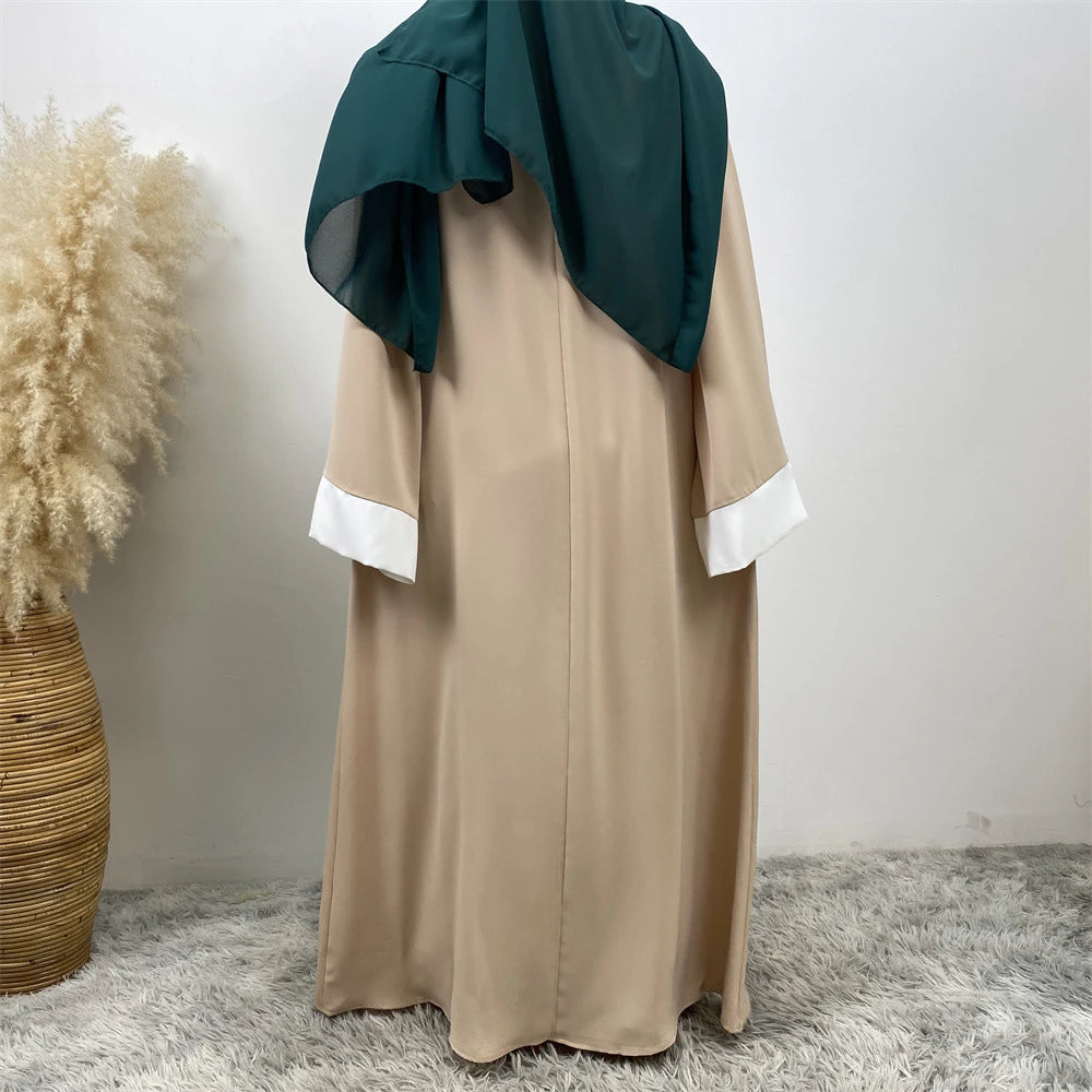 Ramadan Eid Luxury Splicing Two-Piece Style Abaya for Women – Dubai Kaftan Modest Islamic Dress Marocain Femme