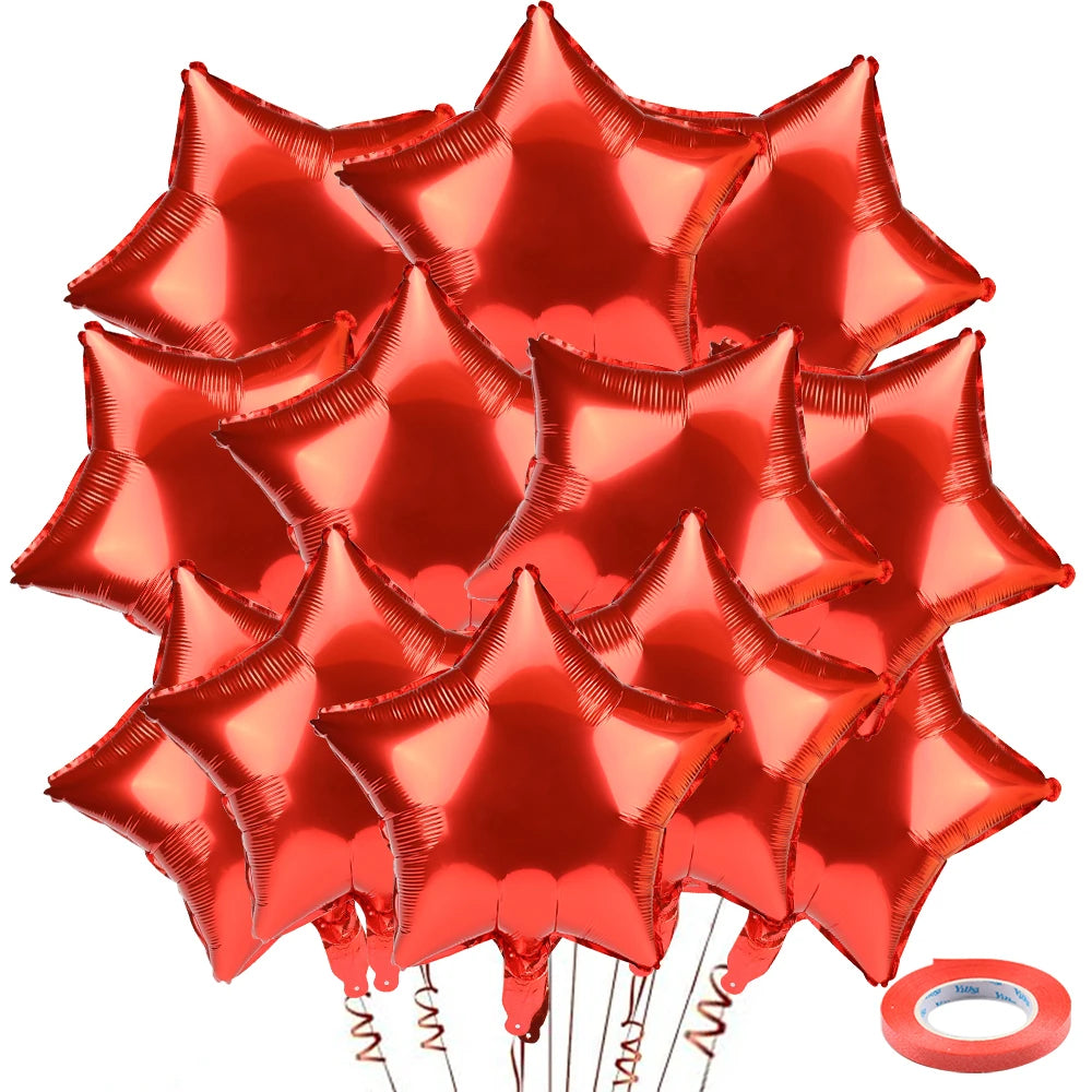 18inch Star Foil Balloon Mixed Rose Gold Helium Pentagram Balloons Wedding Birthday Party Decoration Baby Shower Aluminum Ballon