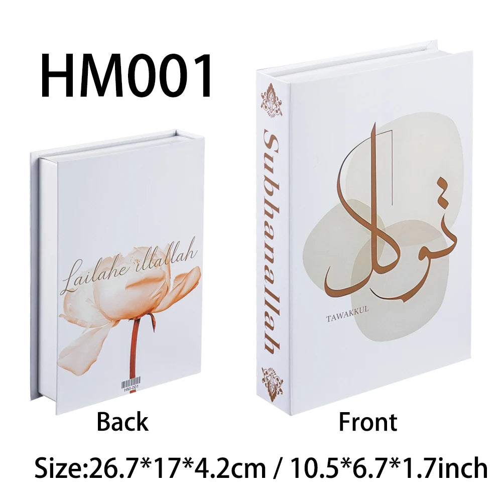 Islamic Luxury Fake Books Decorative Storage Box for Home