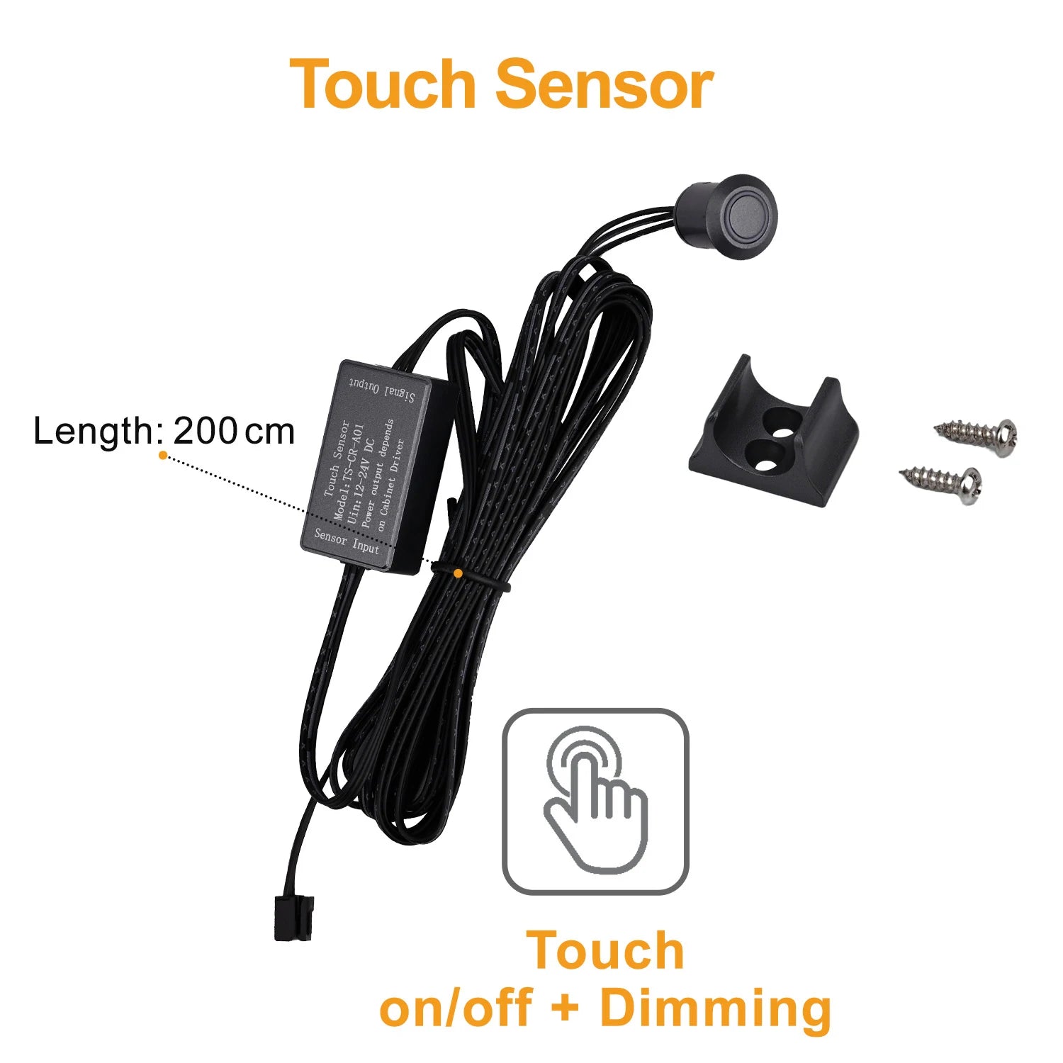 Under Cabinet COB LED Strip Light Collection Display Closet Bookcase Wardrobe Lamp Tape Penetrable Wood Dimmable Touch Sensor