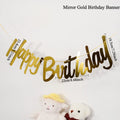 Gold EID Party Decorations Happy Birthday Banners Circle Twinkle Star Garland Metallic Tinsel Banners Hanging Streamer Backdrop