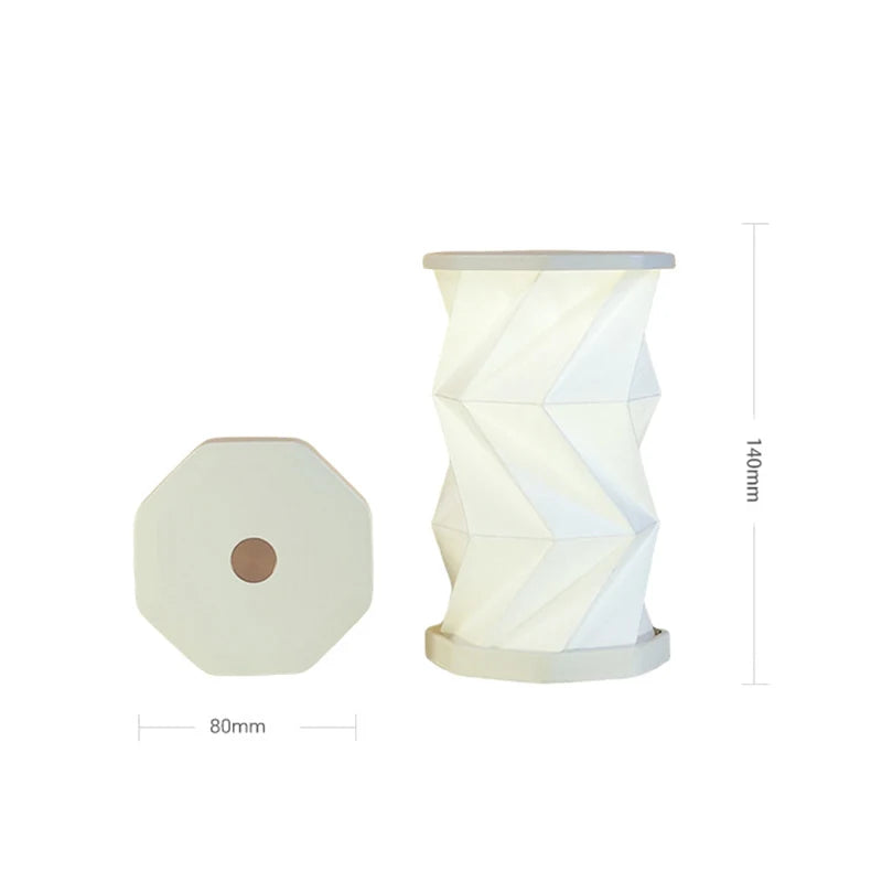 Mini Paper Lantern Night Light USB Charging Portable Foldable Book Lamp Bedroom Bedside Decor nightlight LED Table Light Gifts