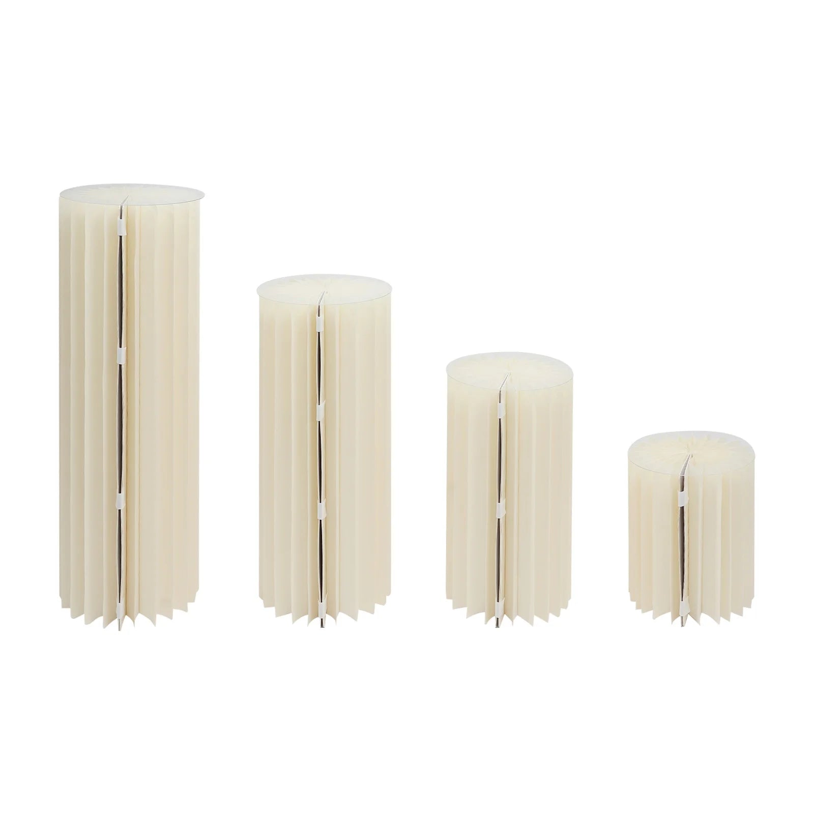 4Pcs Foldable Cardboard Flower Stands Wedding Centerpieces Display Dessert Table Column for Party Garden Decor (40+60+80+100cm)