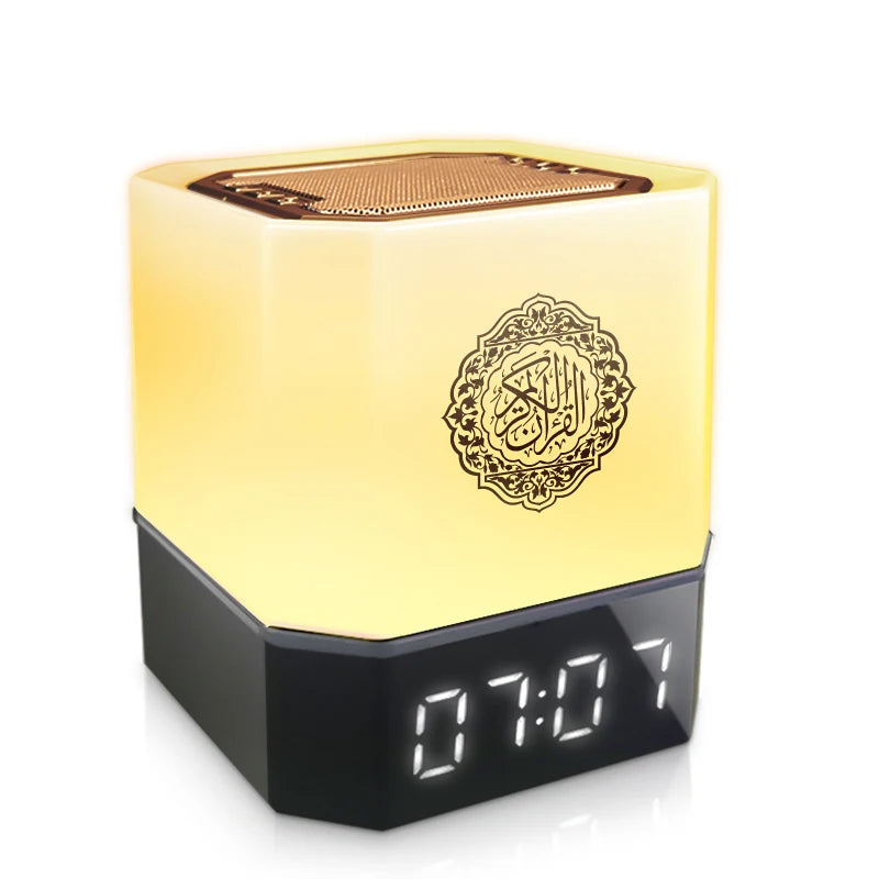 Quran Azan Clock Koran Islamic Muslim Bright Night Light Lamp Holy Bluetooth Speaker Wireless Portable Arab Ramadan Caixa De Som