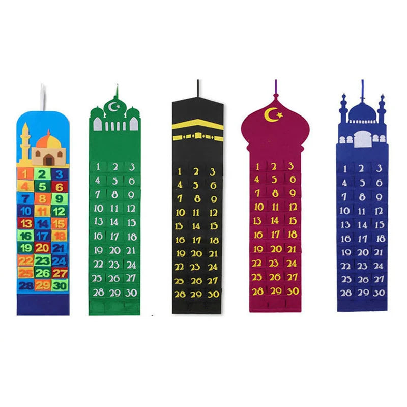 2026 Eid Mubarak Countdown Calendar Ramadan Muslim Party Hanging Calendar Decoration Craft Eid Al-adha Desktop Ornaments Gifts