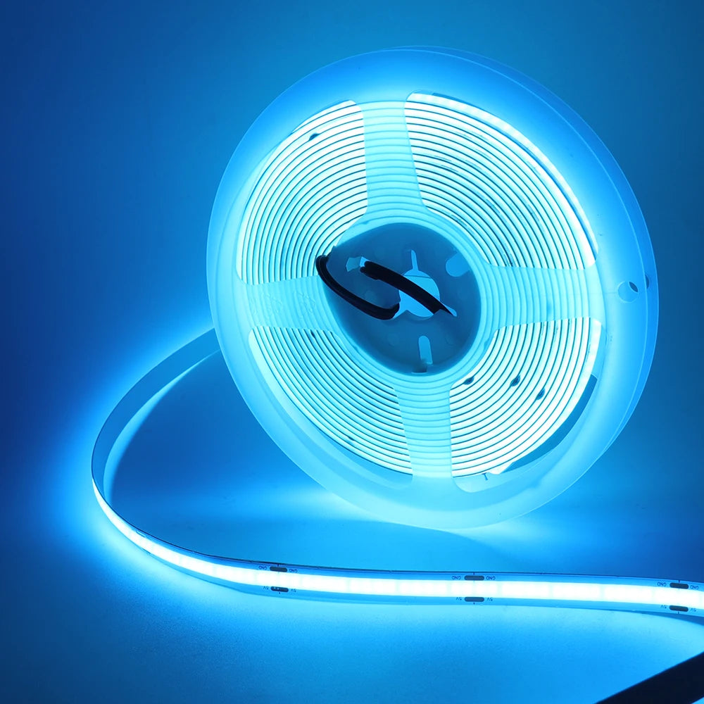 5V USB COB Led Strip Light 320 Leds/M White/Red/Green/Blue/Ice Blue/Pink PCB 3MM 5MM 8MM Flexible Ribbon Night Lamp TV Backlight