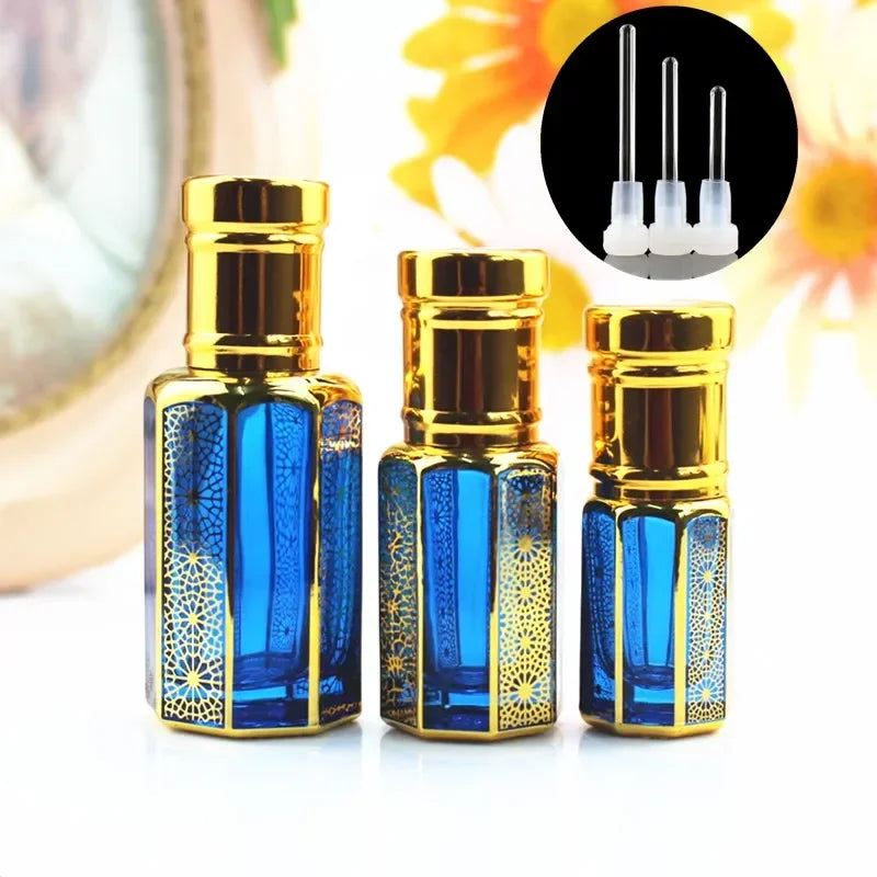 20pcs/lot 3ml 6ml 12ml Glass Perfume Bottle with Stick Colorful Essential Oil Container Bottles Empty Refillable
