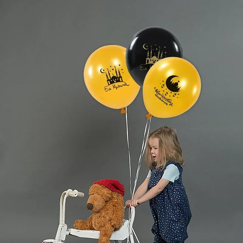 Eid Mubarak Latex Balloons Ramadan Kareem Decor Air Globos for Ramadan Mubarak Muslim Islamic Festival Party Supplies 2026