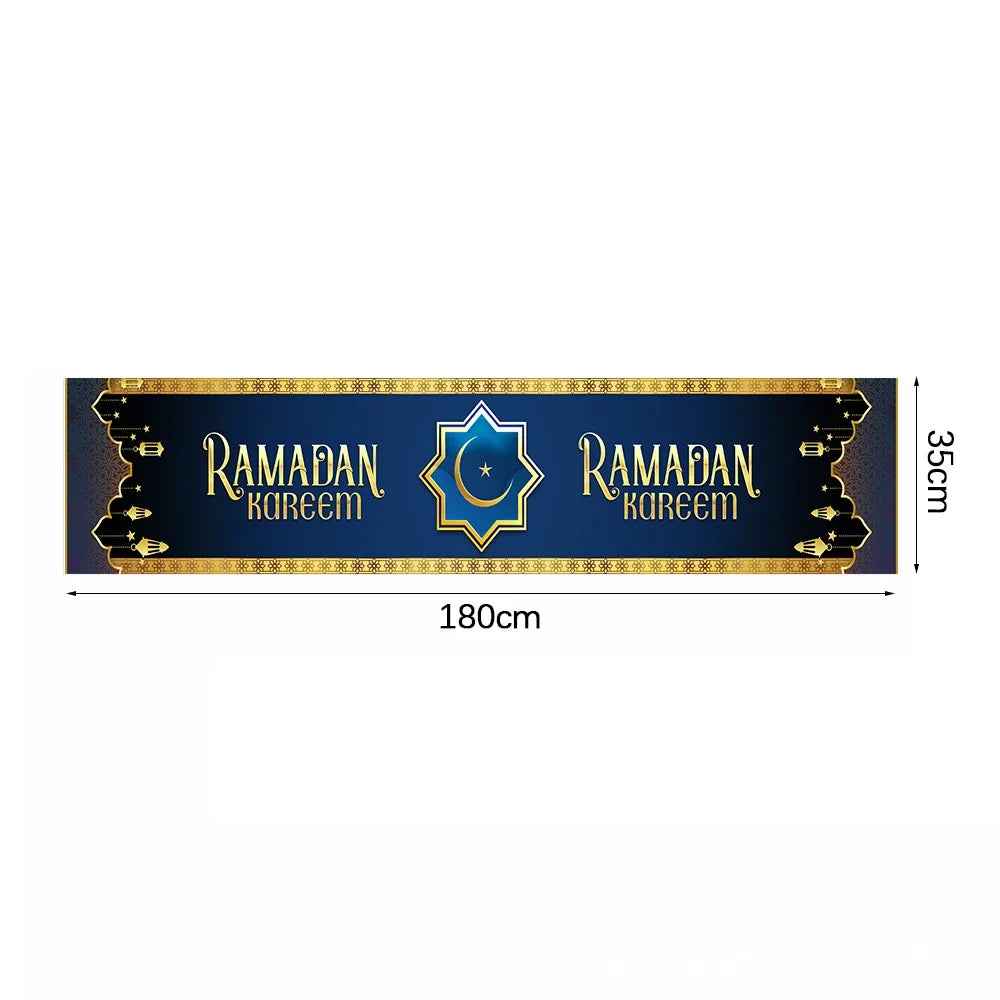 Ramadan Table Runners Eid Mubarak Moon Star Tablecloths Decoration Eid Party Table Decorations Islamic Muslim Party  2026