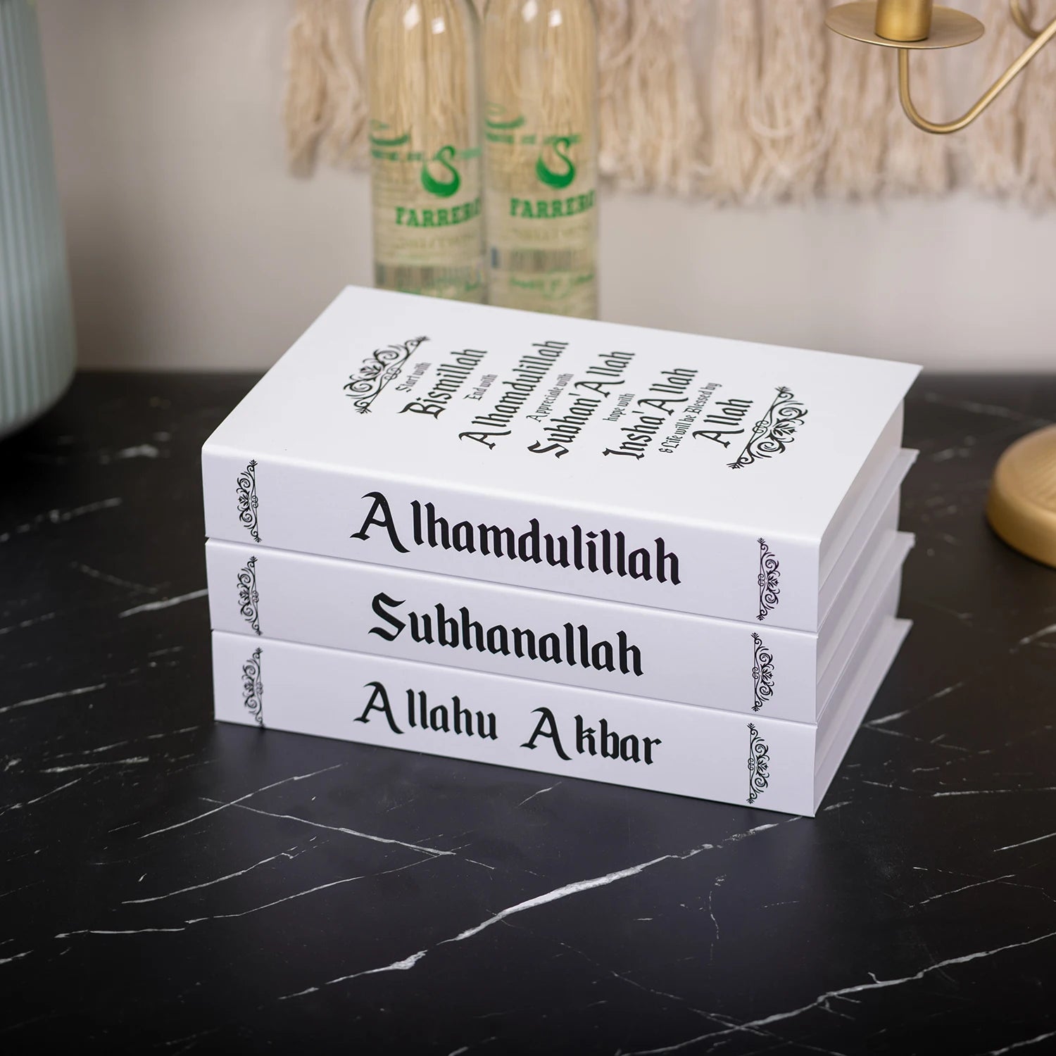 Islamic Luxury Fake Books Decorative Storage Box for Home