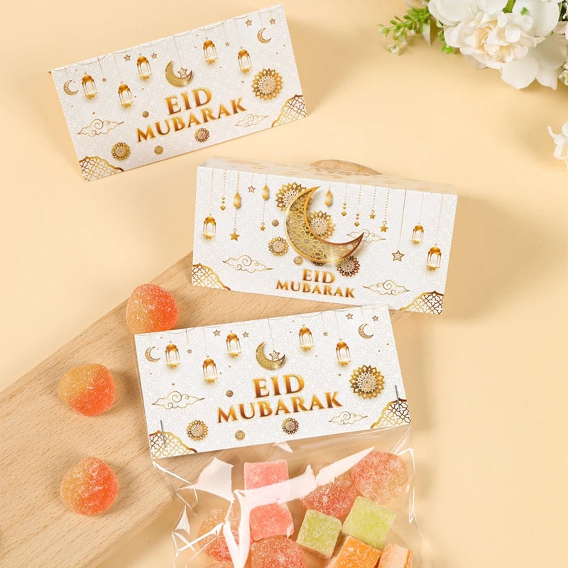 Eid Mubarak Treat Bag Topper Candy Bag Ramadan Decorations For Home 2025 Islamic Muslim Party Decor Ramadan Kareem EID Al Adha