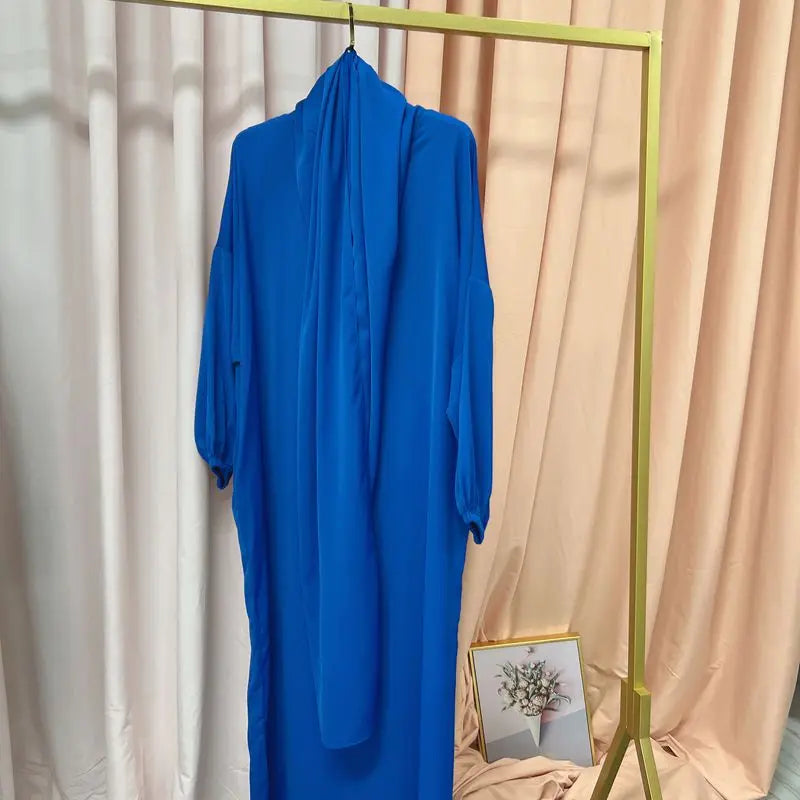 Ramadan One Piece Muslim Prayer Garment Women Hijab Abaya Maxi Dress Khimar Burqa Islamic Clothing Overhead Arab Robe