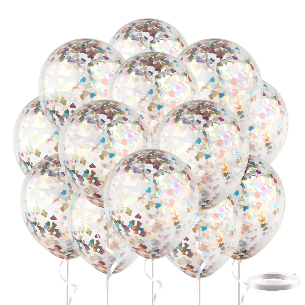 20pcs 12inch Confetti Metallic Metal Balloons Gold Blue Pink Latex Ballon Wedding Birthday Party Decoration Baby Shower Globos