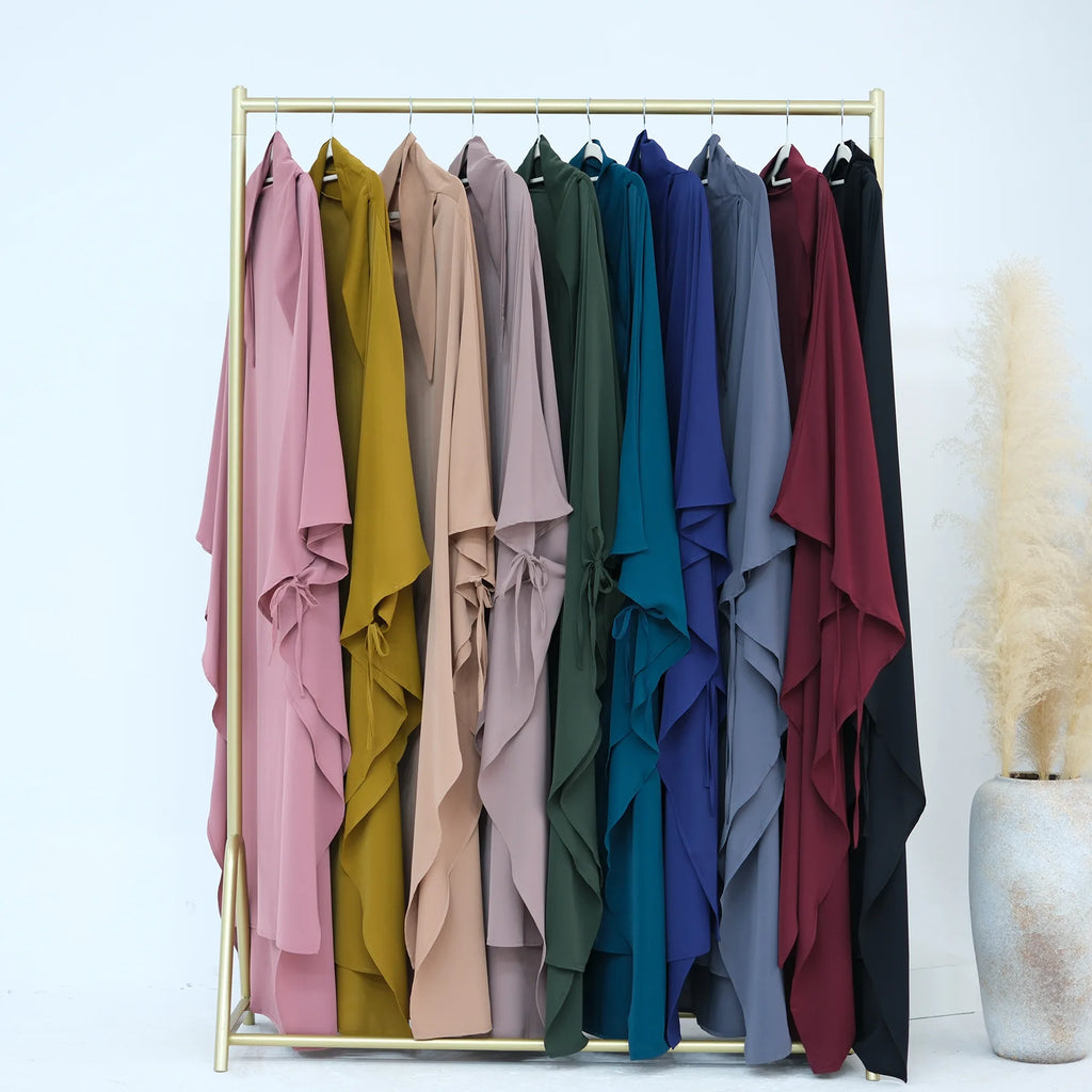 Muslim Long Khimar Headscarf Hijab for Women Abaya Praying Turban Scarf Headscarfs Long Scarves Head Wrap Shawl Femme Headdress