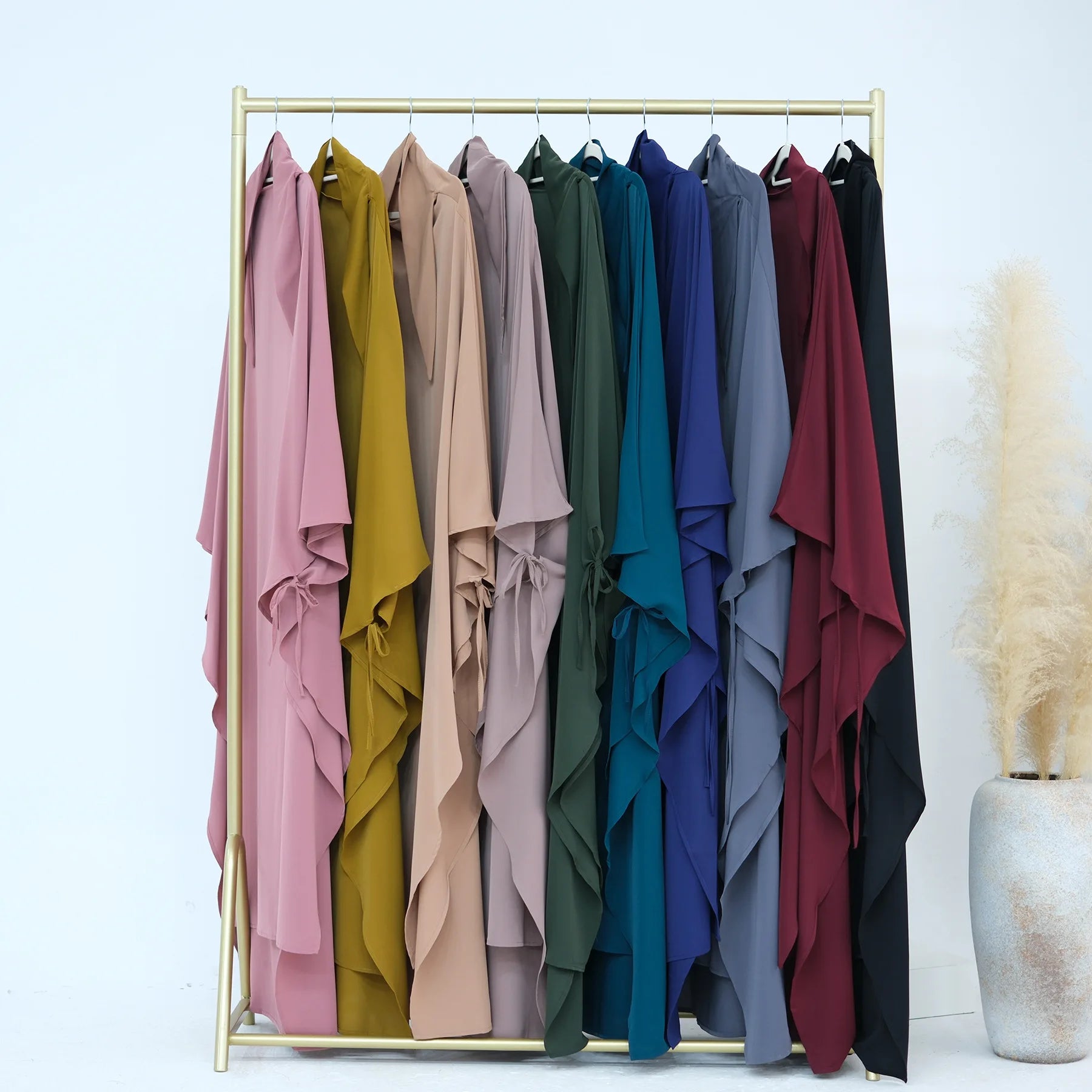 Muslim Long Khimar Headscarf Hijab for Women Abaya Praying Turban Scarf Headscarfs Long Scarves Head Wrap Shawl Femme Headdress