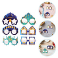 6Pcs Moon Festival Party Glasses Eid Mubarak Unique Paper Eyewear Fun Photo Props Festival Supplies Funny Glasses