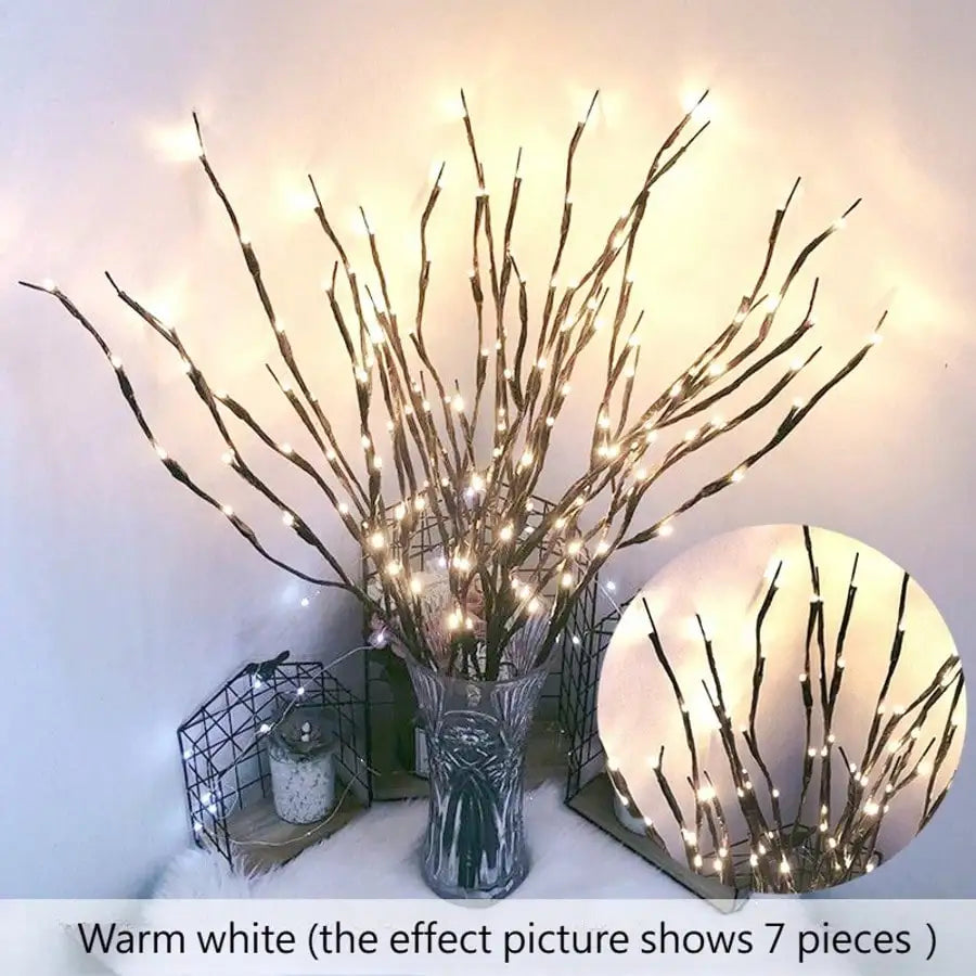 LED Garden Simulation Birch Branches with Luminous Atmosphere Branch Lights – Warm White DIY Decorative String Light