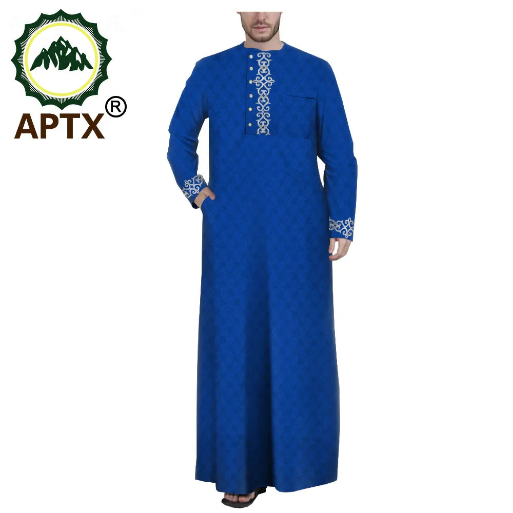 Muslim Jubba for Men Quality Thobe Tailor Made Single Breasted Loose Casual Style Long Robe for Event Wedding