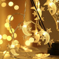 1.5M 10LED Moon Star Eid Mubarak String Light Ramadan Decorations for Home 2023 Ramadan Kareem Islamic Muslim Party Eid Al Adha