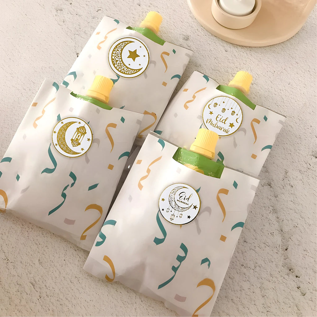 EID Mubarak Stickers Ramadan Decoration 2025 For Favor Gifts Label Ramadan Kareem Islamic Muslim Party Eid Al Adha Gifts
