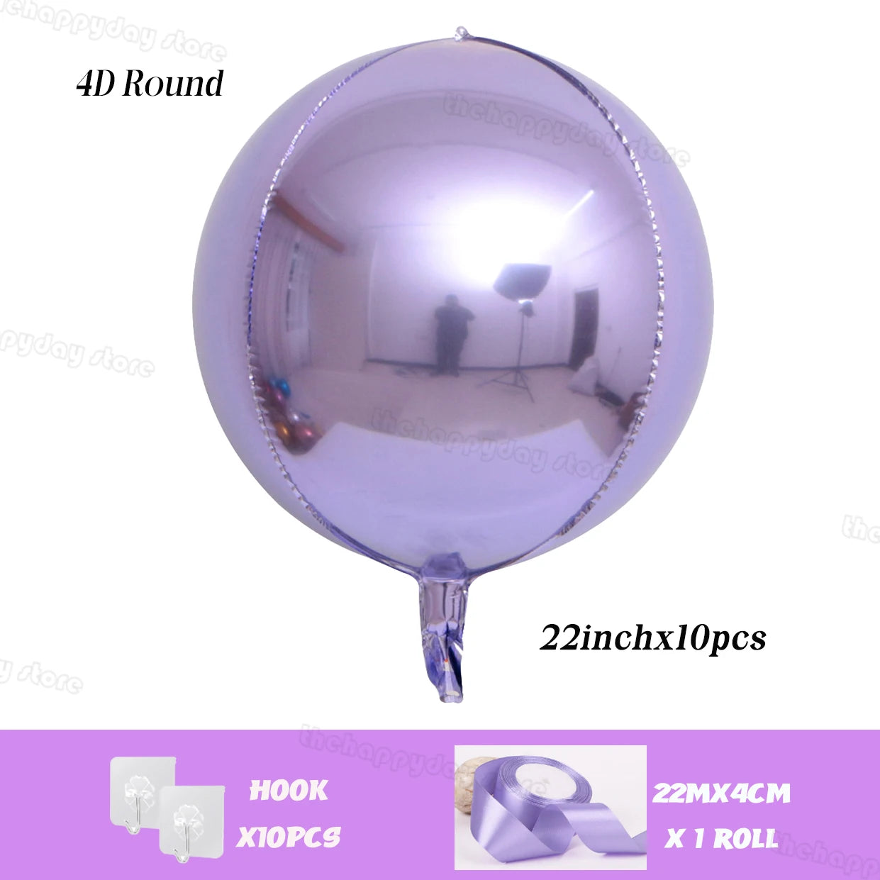 20/10Pcs Hanging 4D Round Foil Balloons 22in Dark Green 4D Round Balloon for Wedding Birthday Xmas Party Helium Air Globos Decor