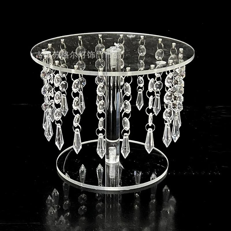 Wedding dessert table cake stand combination set European style crystal acrylic pastry tray decoration ornaments