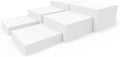Acrylic Cube Display Risers, Nesting Stackable Buffet Table Stands for Food Dessert Jewelry Show, 6PCS with Hollow Bottoms
