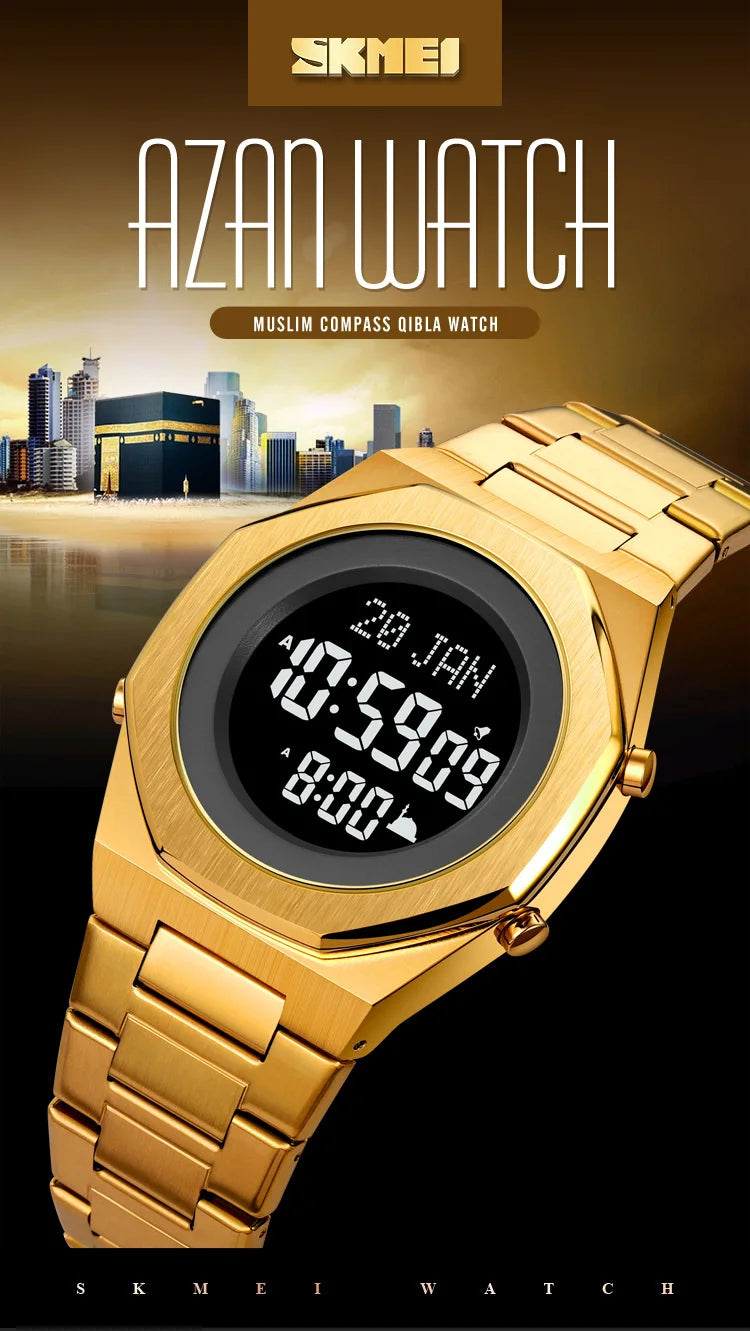 Muslim Qibla Direction Instruct Watch Men Women Prayer Multifunctional Worship Watches Luxury Male Original Wristwatch