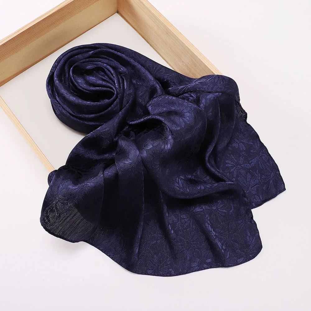 Premium Glimmer Satin Silk Crepe Crinkle Shawl Glitter Breathable Light Weight Muslim Women Scarf Hijab Long Shawl