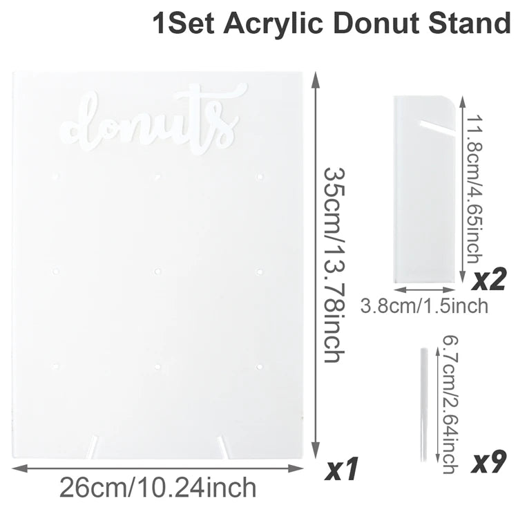 Wedding Decoration Wooden Donut Stand Wall Dessert Doughnut Table Holder Wedding Mariage Supplies Kid Birthday Party Baby Shower