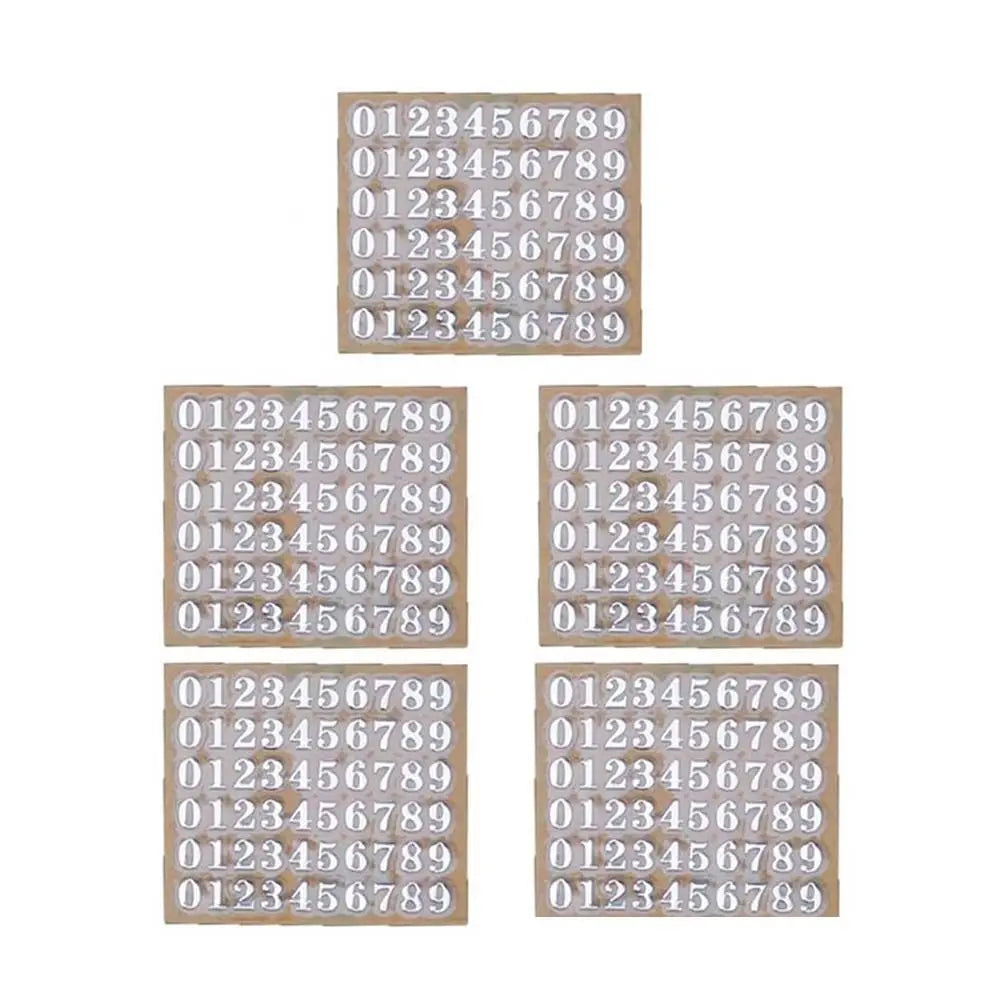 decoration Epoxy Resin Filler English Letters Gold&silver Number Sticker Epoxy filling sticker Labels Stickers Alphabet Sticker