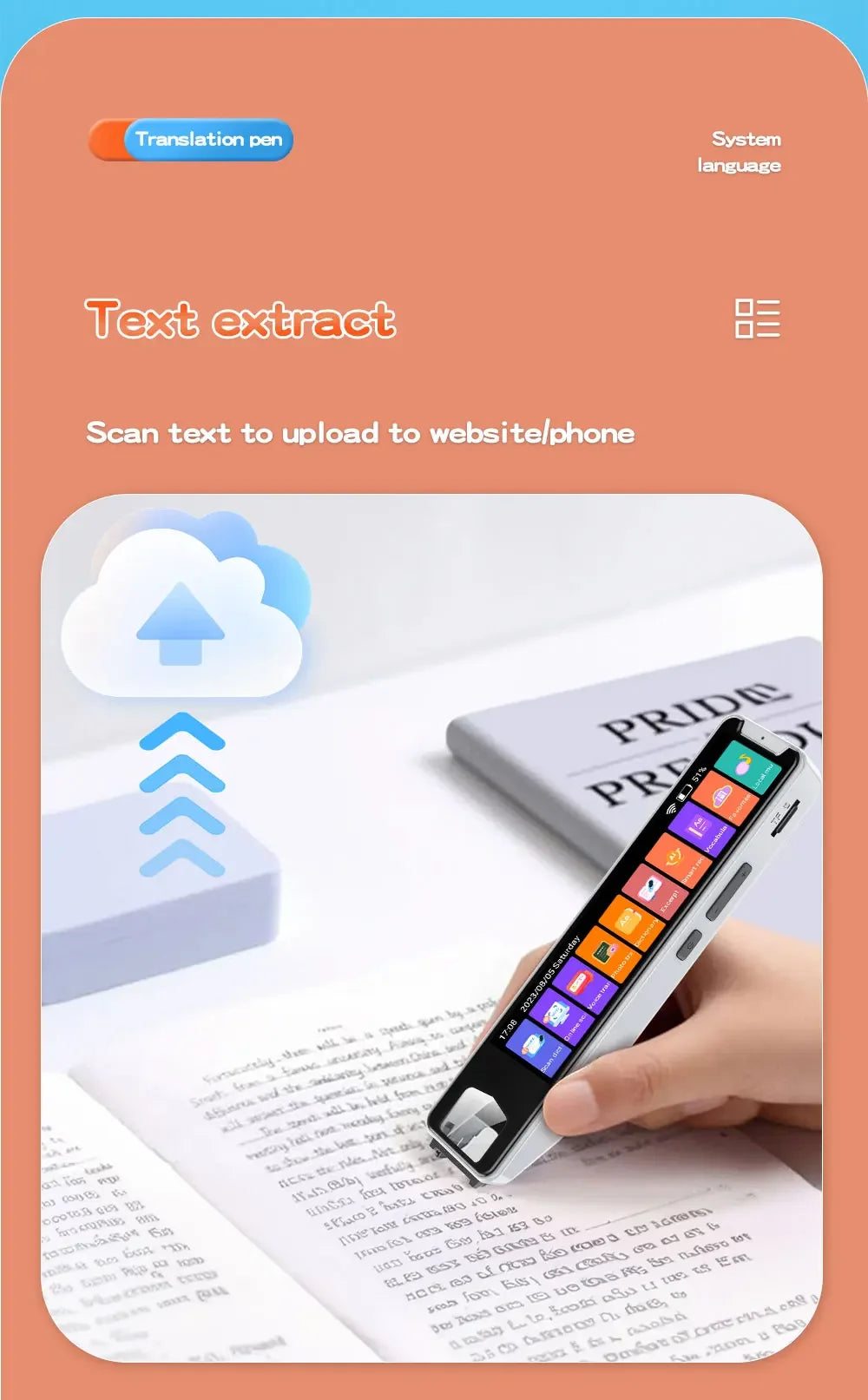 Offline Smart Language Translation Pen Scanner Voice Translator Machine Arabic for Quran 134 Languages Intelligent Translator