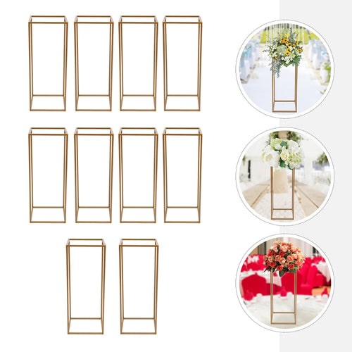 10PCs 23.62inch Tall Metal Flower Stand Geometric Flower Vase Stand for Wedding Table Centerpieces,Party, Events, Home Deco