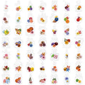 50/100PCS Glass Bottles with Dried Flower PET Sticker Waterproof Oil proof Transparent Romantic Art Colorful Flower Gift