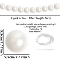 Wedding Party Big Pearl Decor Wedding Supplies Birthday Party Artificial Pearls Diy Beaded Garland White Ball Pendant & Figurine