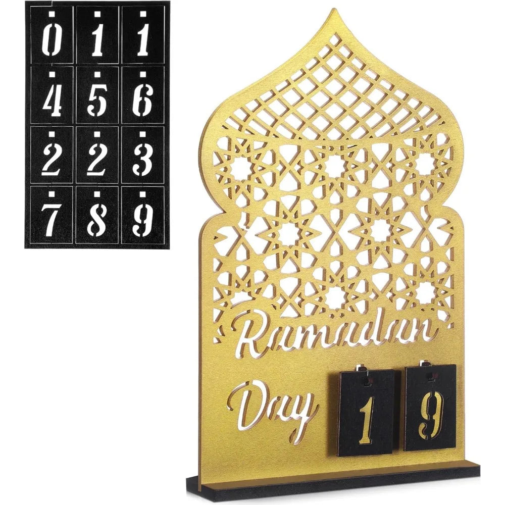 Ramadan Calendar Set Ramadan Advent Calendar 30 Days Wooden Eid Mubarak DIY Countdown Calendar Ramadan Decoration Gift