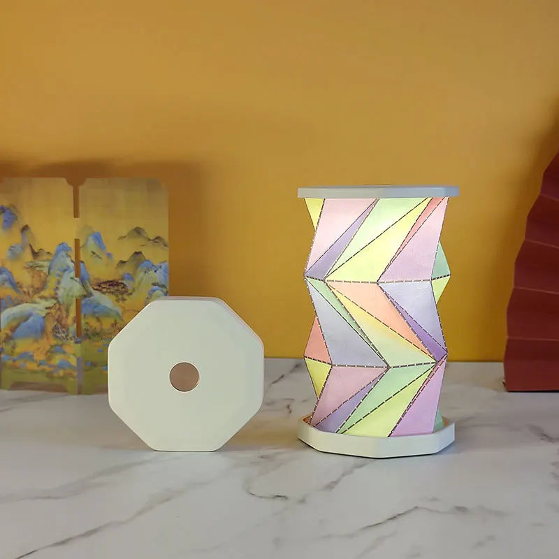 Mini Paper Lantern Night Light USB Charging Portable Foldable Book Lamp Bedroom Bedside Decor nightlight LED Table Light Gifts