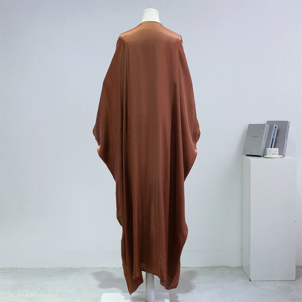 Muslim One-Piece Prayer Abaya for Women – Smocking Sleeve Kaftan Jilbab Cardigan Coat Islamic Robe Dubai Turkish Style